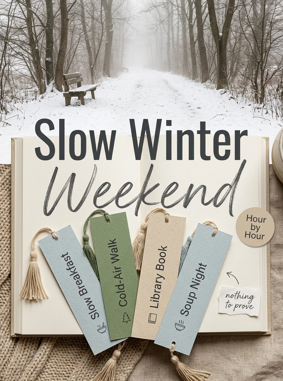 A Slow Winter Weekend, Hour by Hour illustration