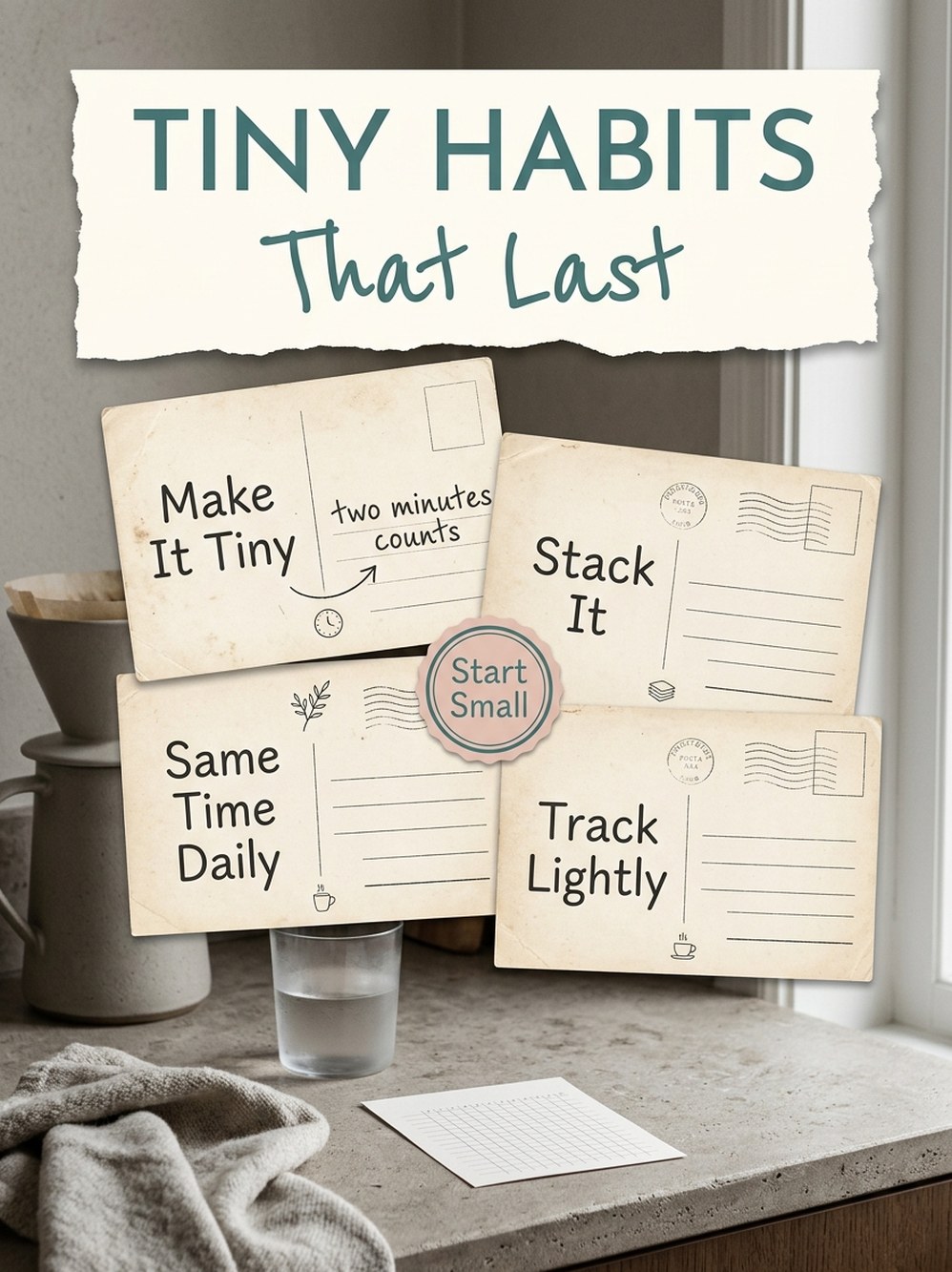 Tiny Habits That Actually Last Past January illustration